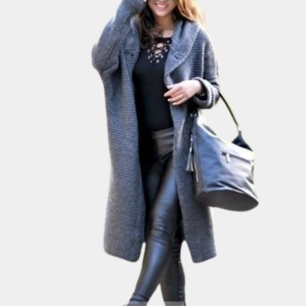 Damen-Strickjacke Claudia: Kuschelig mit Kapuze