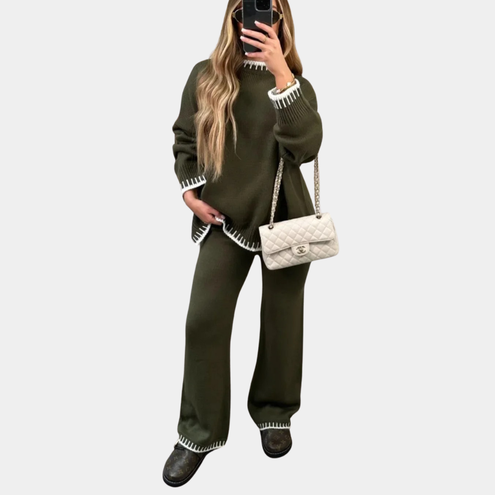 Edles Damen-Strickset Eloisa: Zweiteilig