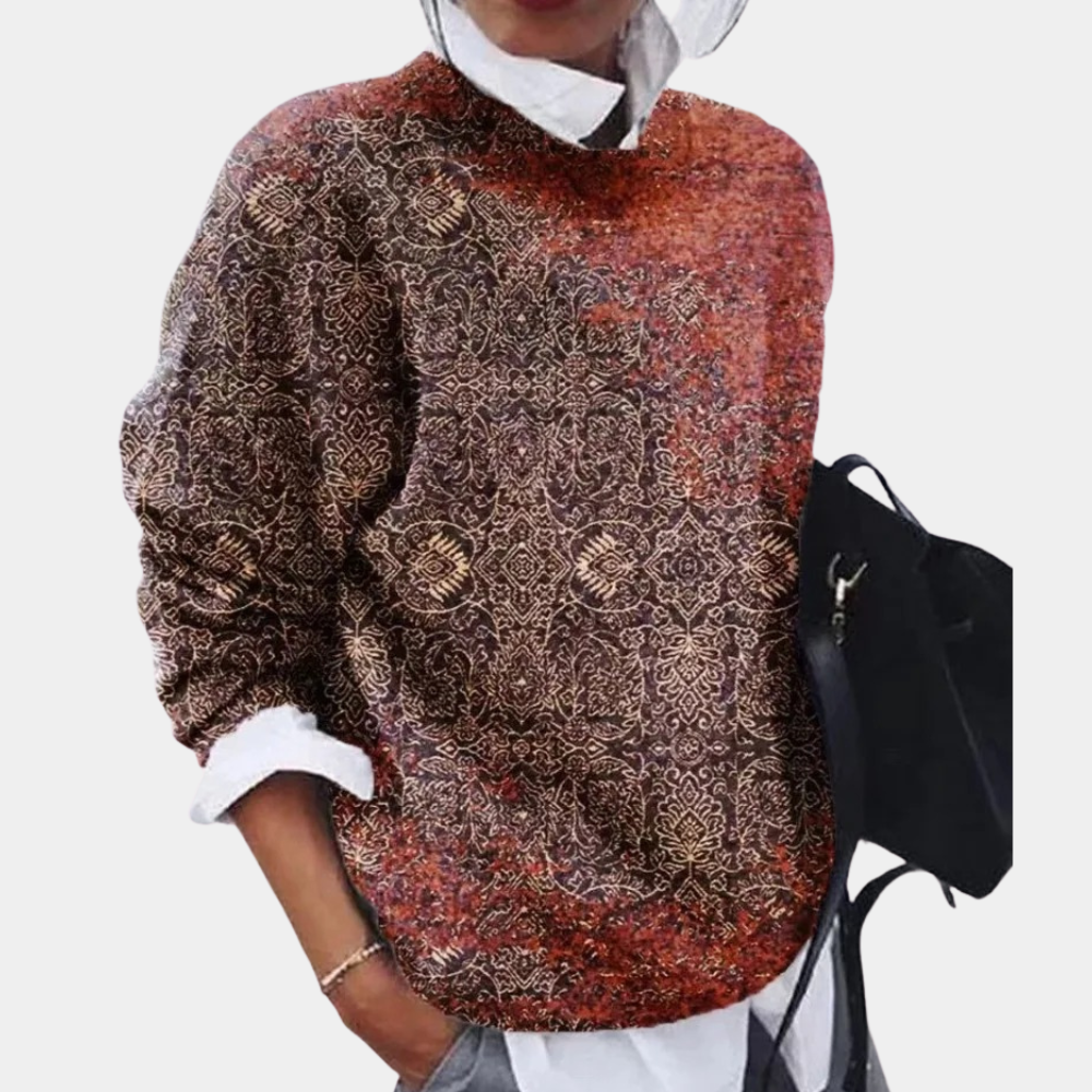 Sweatshirt Pour Femmes En Coton Doux Coupe Ample Design Motif Élégant Pour Un Style Décontracté