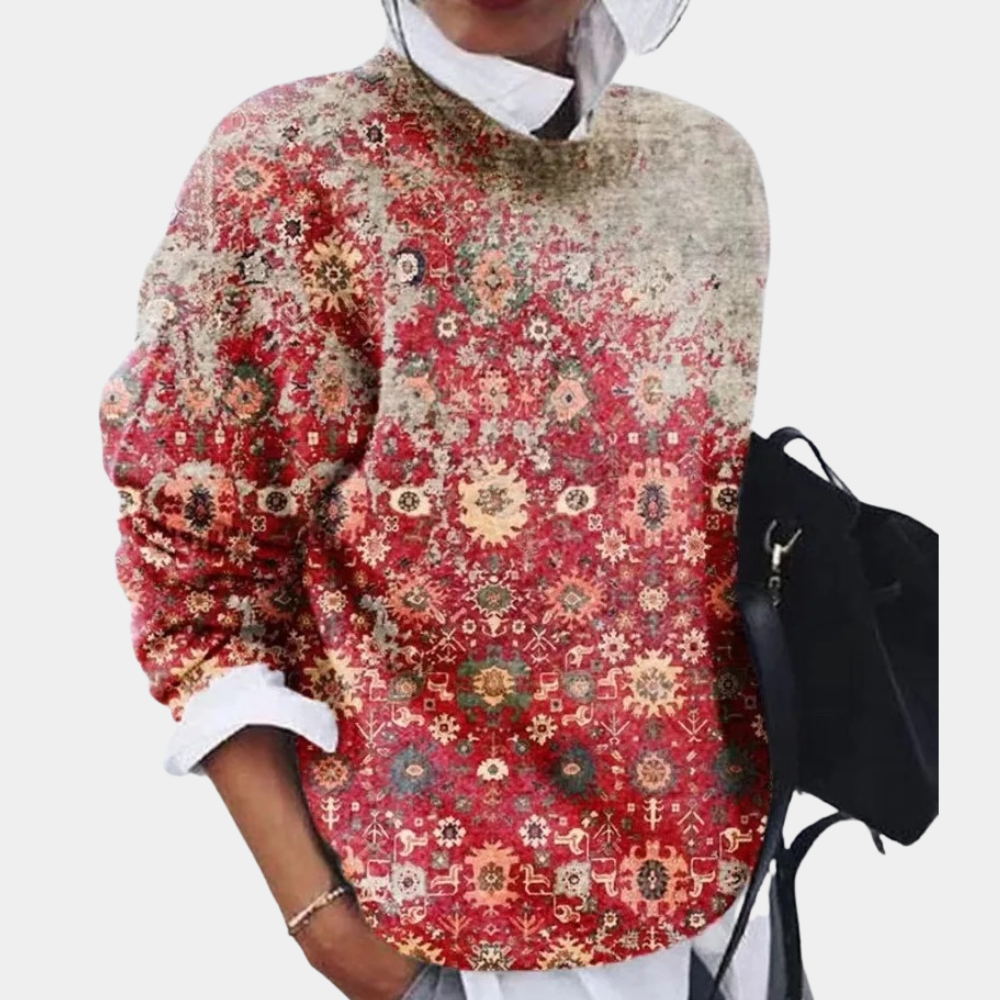 Sweatshirt Pour Femmes En Coton Doux Coupe Ample Design Motif Élégant Pour Un Style Décontracté