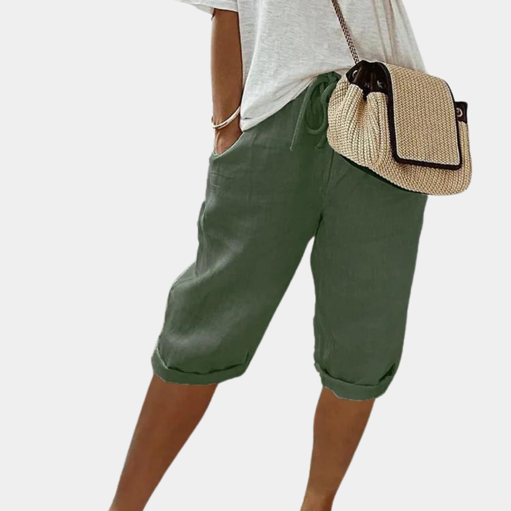 Shorts Femme Longueur Genou Décontractés Avec Taille Réglable Légers Et Respirants Nordic Flair
