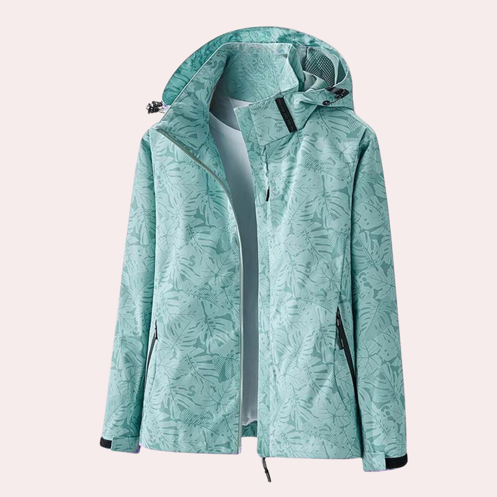 Natalie Veste Imperméable Femme À Capuche Léger Motif Zip Fermeture Éclair Ajustée Pour Tous Temps