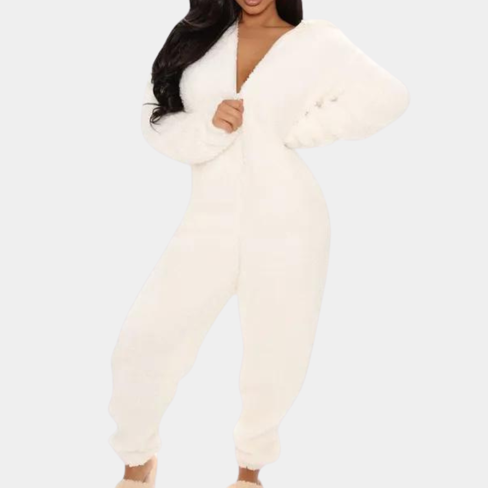 Combinaison Femme En Molleton Doux Avec Capuche Et Manches Longues Confort Loungewear Nordic Flair
