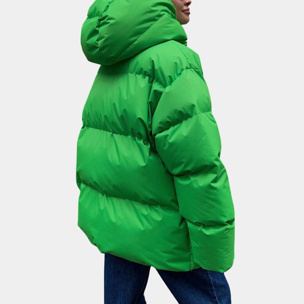Doudoune Femme Imperméable Matelassée Coupe Oversize Avec Capuche Amawinc Pour Hiver