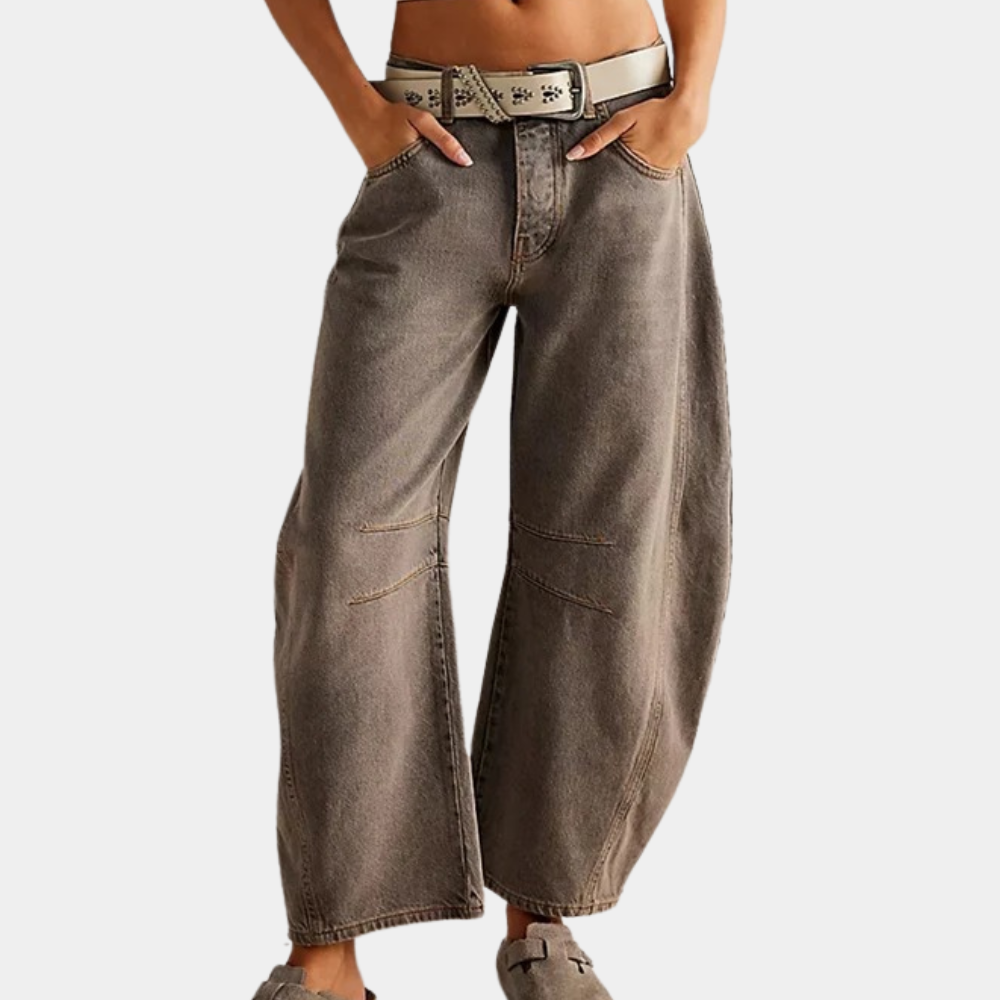 Damen-Cropped Jeans im lässigen Schnitt