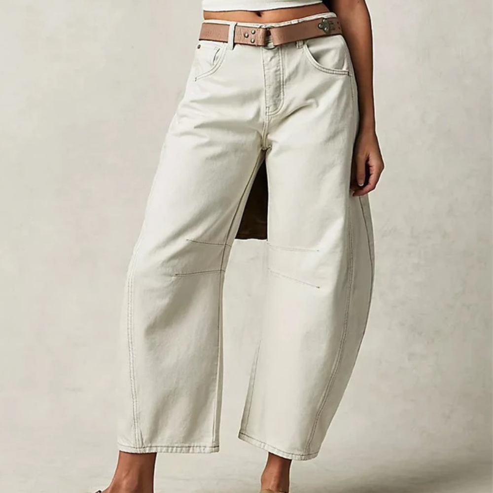 Damen-Cropped Jeans im lässigen Schnitt