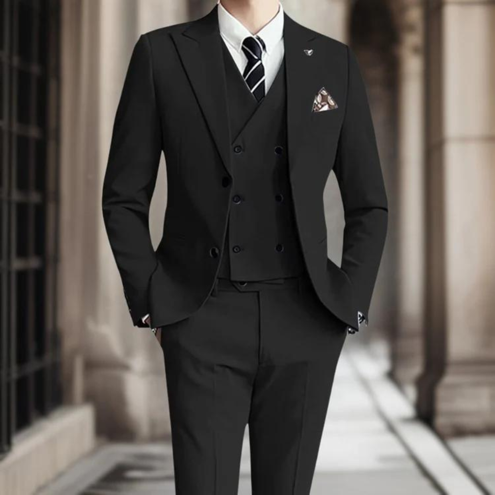 Veste De Costume Homme À Double Boutonnage Mélange De Laine Coupe Ajustée Revers À Encoche Nordisk Flair Amawinc