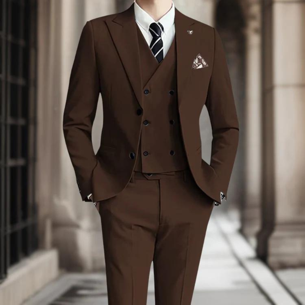 Veste De Costume Homme À Double Boutonnage Mélange De Laine Coupe Ajustée Revers À Encoche Nordisk Flair Amawinc