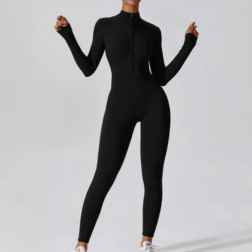 Combinaison Femme Manches Longues Extensible Respirante Pour Entraînement Et Yoga Bodysuit Moderne