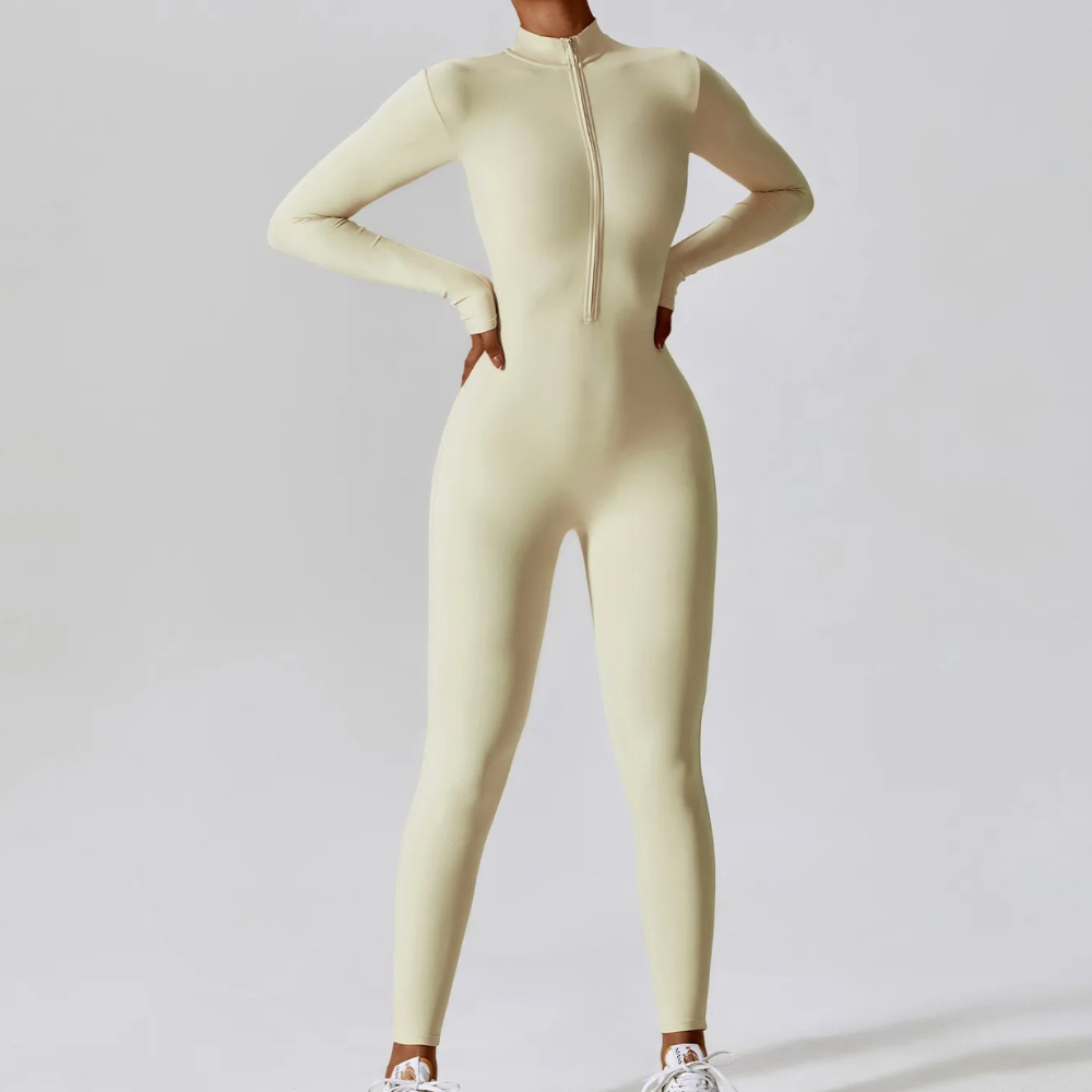Combinaison Femme Manches Longues Extensible Respirante Pour Entraînement Et Yoga Bodysuit Moderne