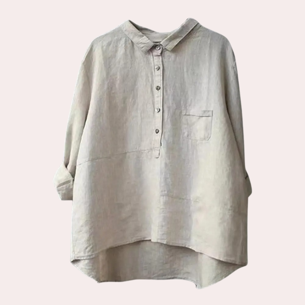 Chemise Femme Coupe Ample Fermeture À Boutons Tissu Respirant Léger Idéale Pour Le Quotidien Décontracté