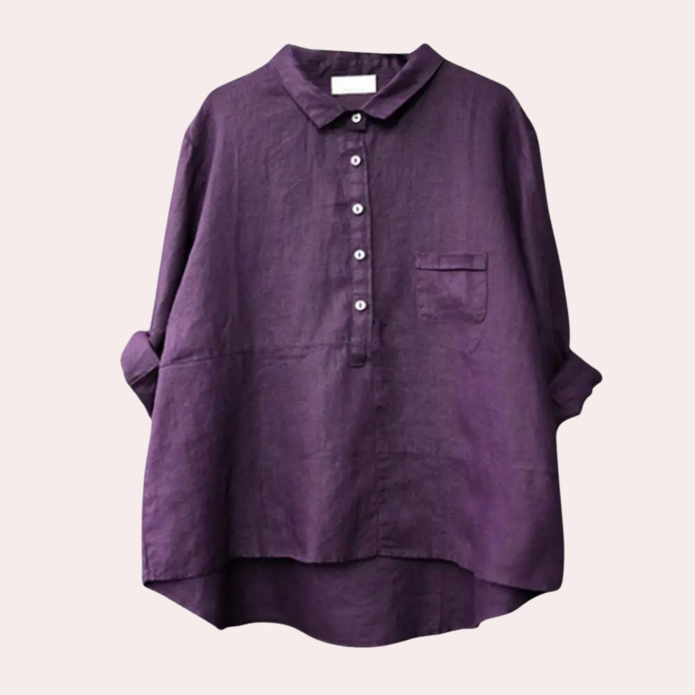 Chemise Femme Coupe Ample Fermeture À Boutons Tissu Respirant Léger Idéale Pour Le Quotidien Décontracté