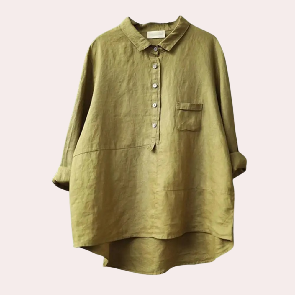 Chemise Femme Coupe Ample Fermeture À Boutons Tissu Respirant Léger Idéale Pour Le Quotidien Décontracté