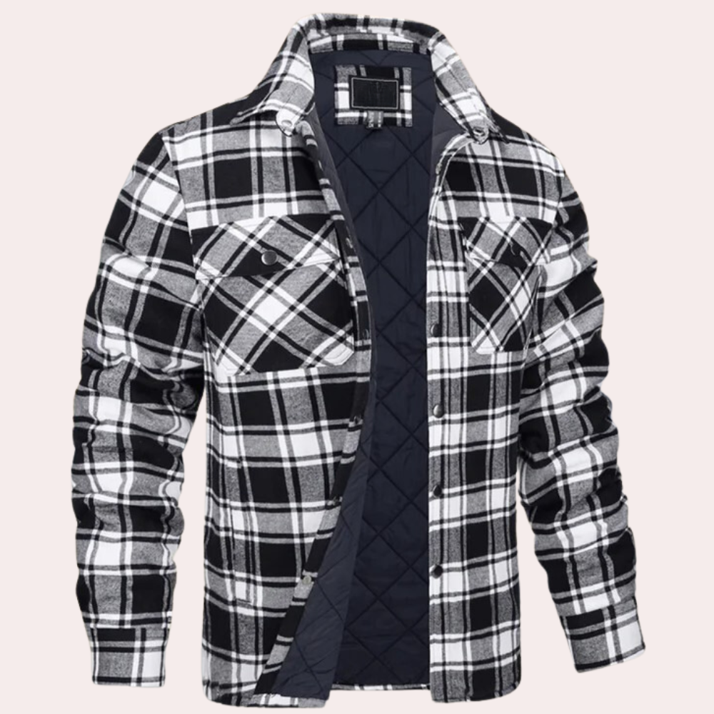 Veste Chemise Matelassée En Flanelle Pour Homme Coupe Décontractée Boutons Poches Poitrine Pour Chaleur Quotidienne