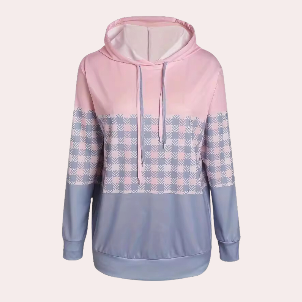 Damen-Sweatshirt: Modernes, bequemes Karo-Design