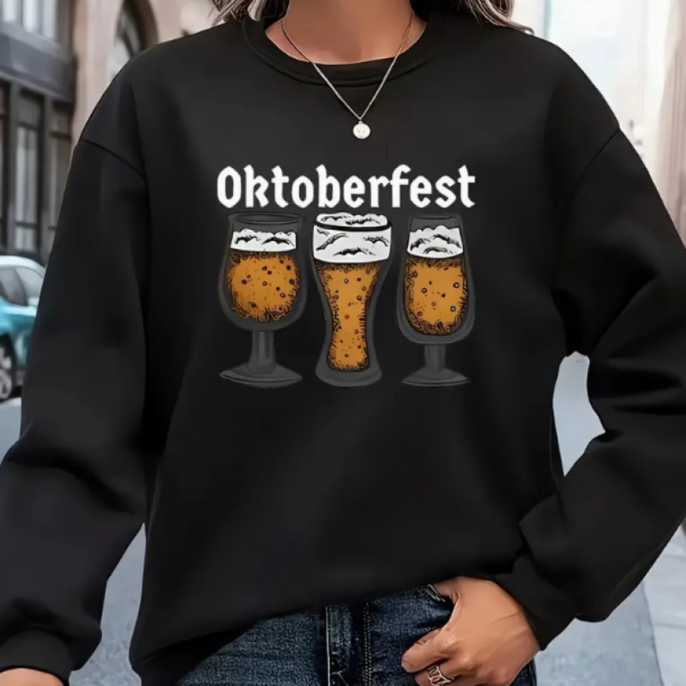 Damen-Sweatshirt mit klassischem Bier-Design von Fudus