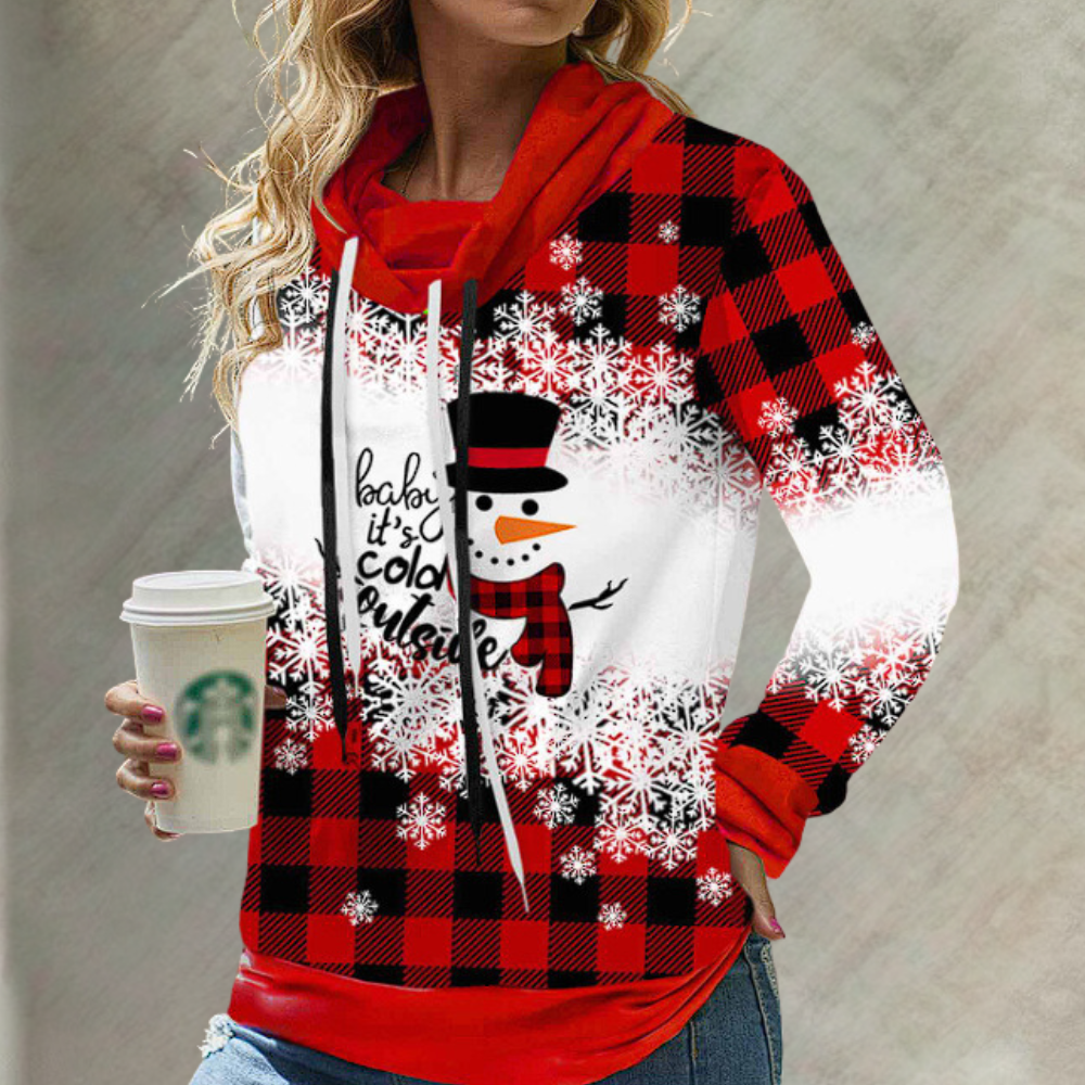 Delia Damen Hoodie: Modischer Karo-Look