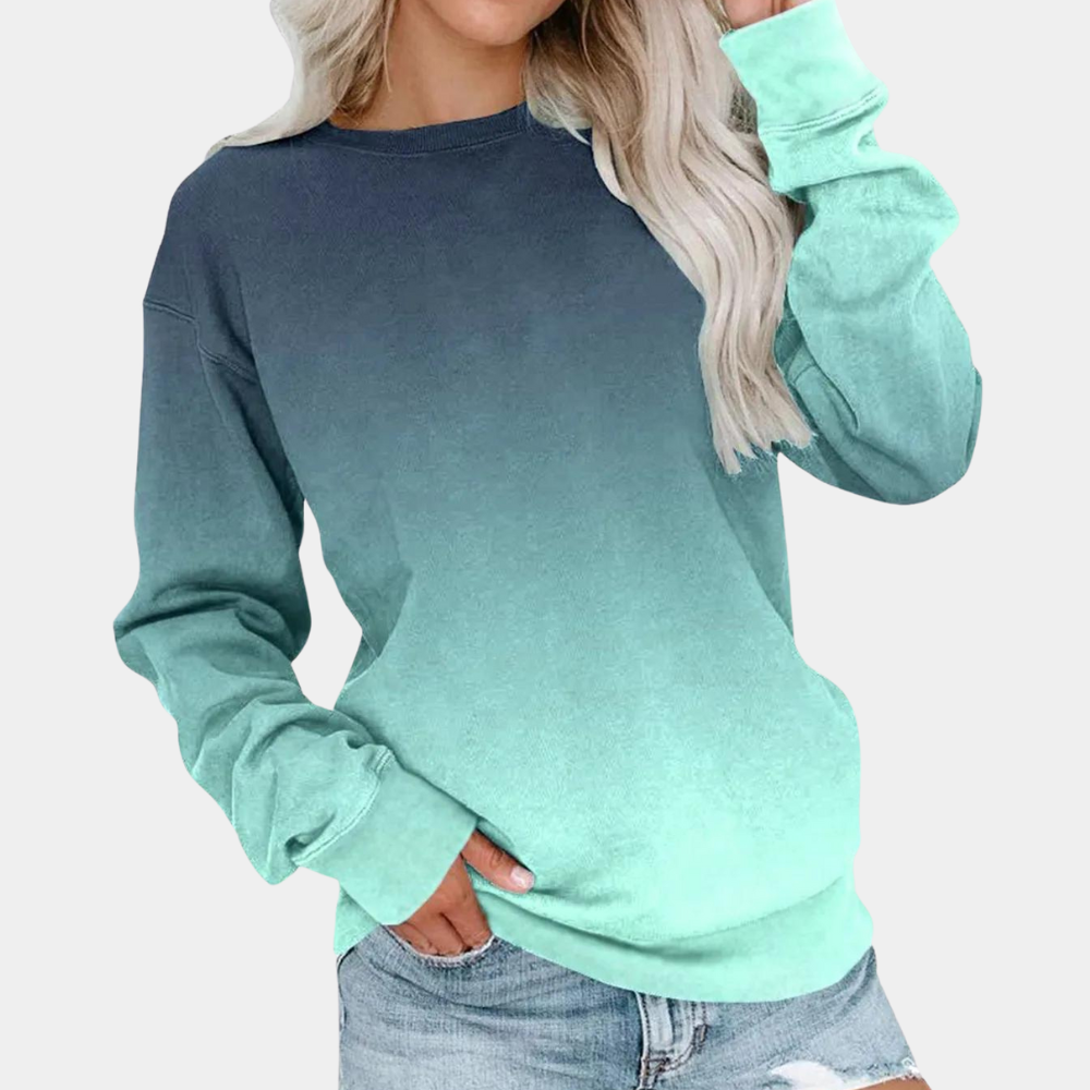 Damen Sweatshirt mit stylischem Ombre-Look von Fudus