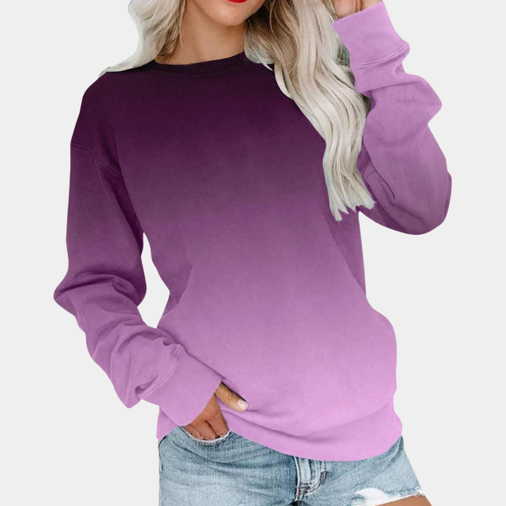 Damen Sweatshirt mit stylischem Ombre-Look von Fudus