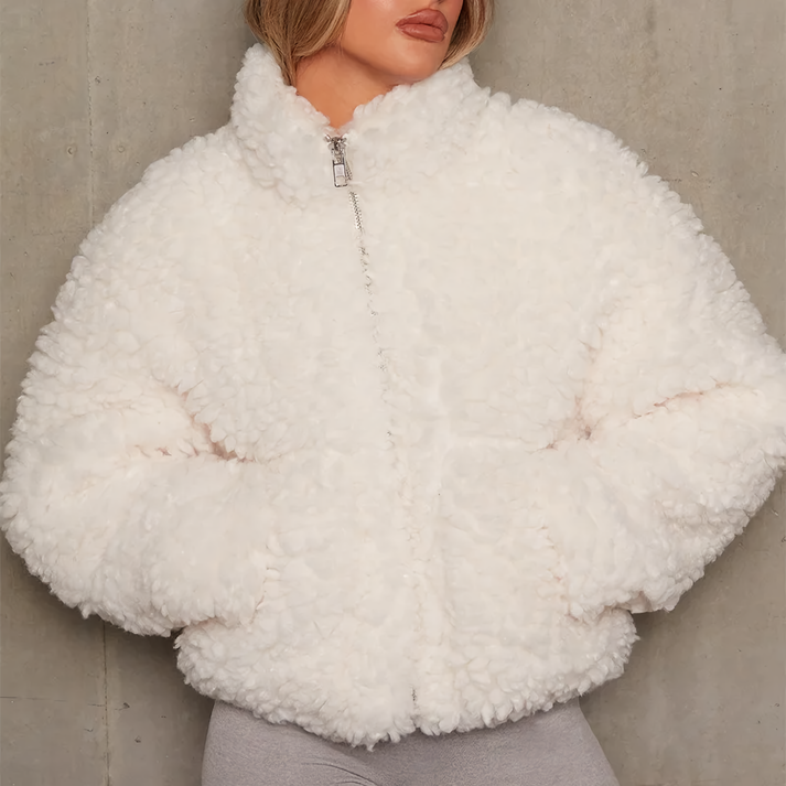 Damen-Plüschjacke von Beary mit stylischem Reißverschluss