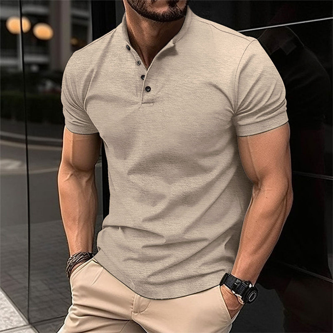 Polo Homme Easton Slim Fit Respirant En Mélange De Coton Col Classique Confort Quotidien Amawinc