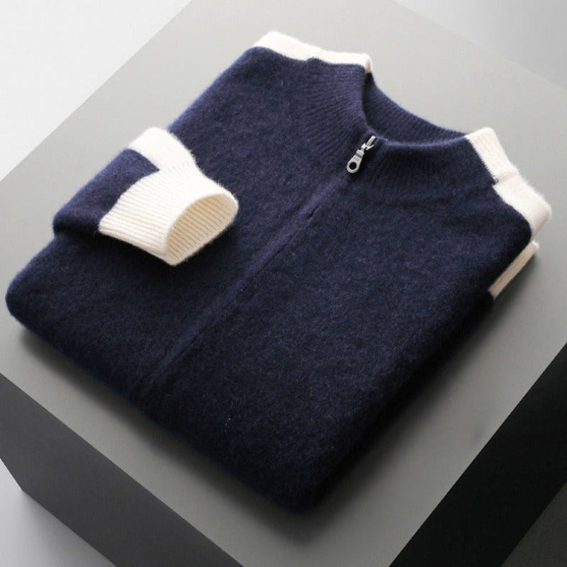 Veste En Laine Vierra Structure Avec Col Épuré Et Fermeture À Pression Cachée Pour Une Isolation Élégante