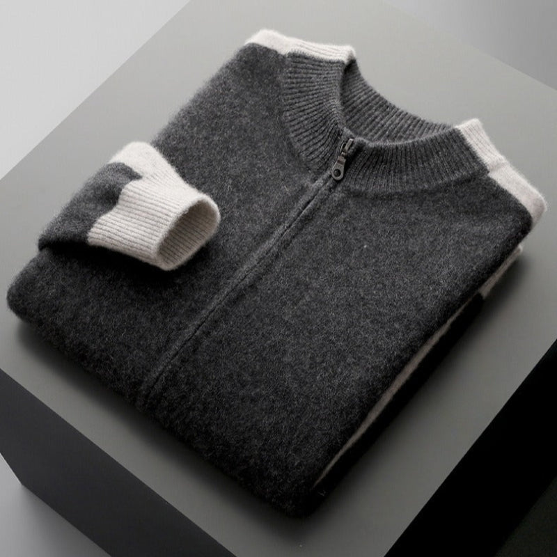 Veste En Laine Vierra Structure Avec Col Épuré Et Fermeture À Pression Cachée Pour Une Isolation Élégante