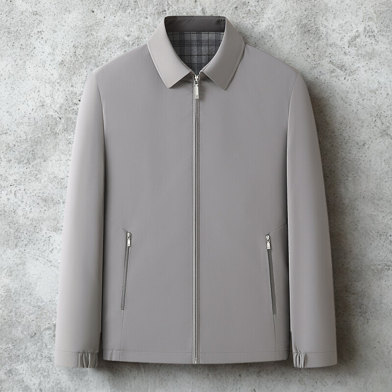 Veste Homme Amawinc Coupe Regular Avec Zip Col Évasé Doublure Intérieure À Carreaux
