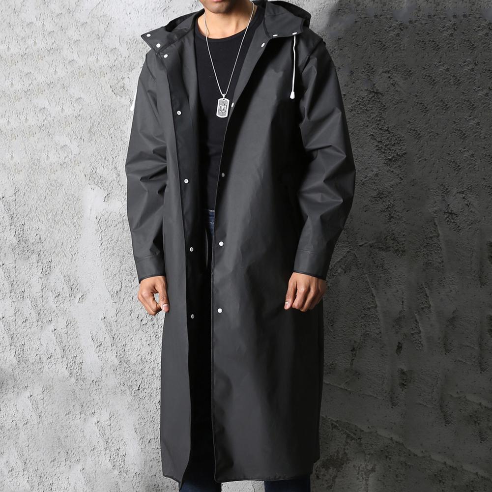 Imperméable Homme Oversize Étanche Amawinc Avec Capuche Longueur Cheville Fermeture Boutons Pour Hommes
