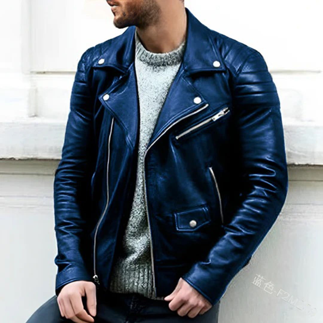 Coole Herren Lederjacke im Biker-Stil - CRUZ Kollektion