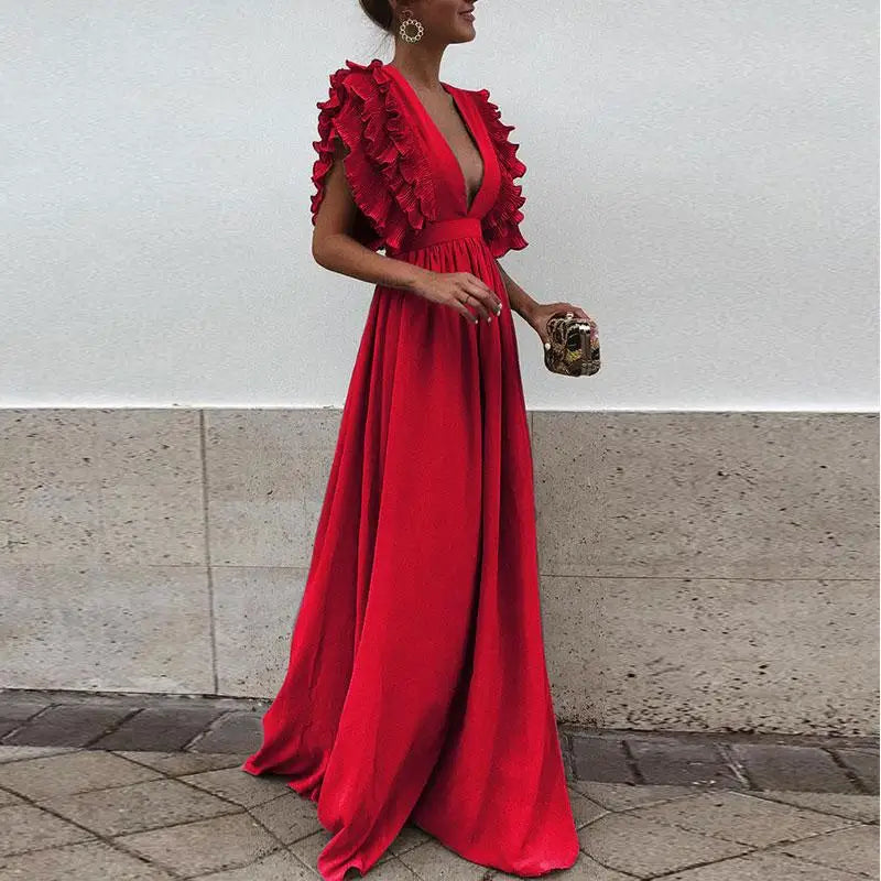 Elegantes Kleid Cäcilia mit gerafften Ärmeln