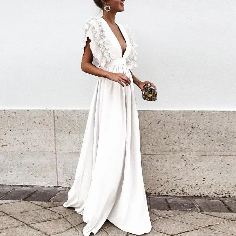 Elegantes Kleid Cäcilia mit gerafften Ärmeln