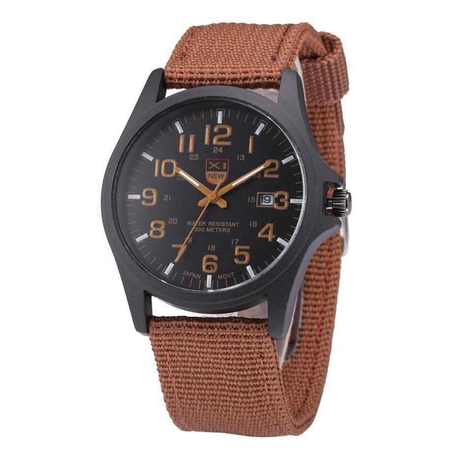 Montre Militaire James Pour Hommes Affichage Analogique Aiguilles Lumineuses Bracelet Nylon Durable Et Robuste