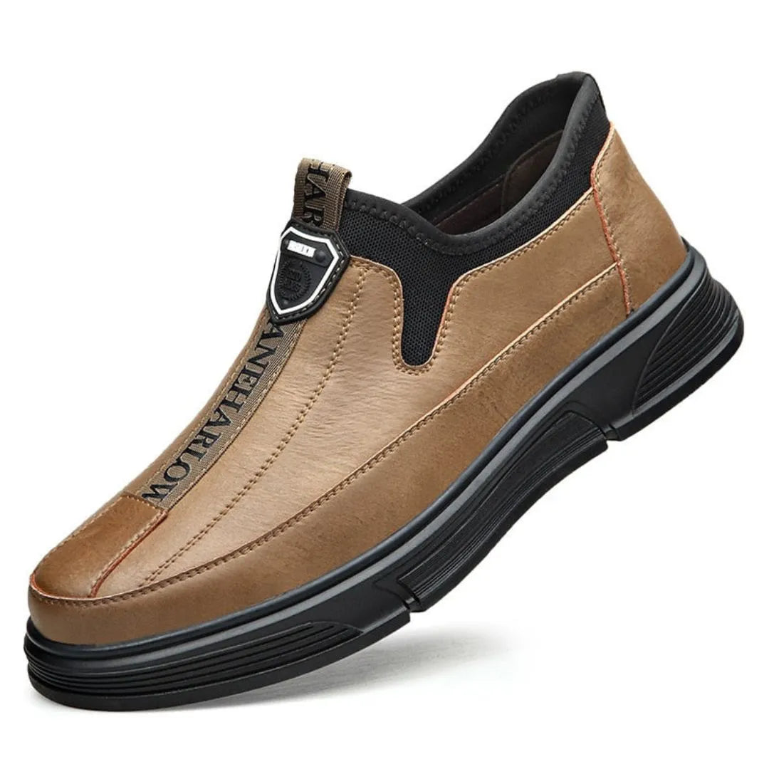 Callen ModFlex Sneakers Chaussures Look Cuir Slip On Confort Quotidien Avec Semelle Sculptée