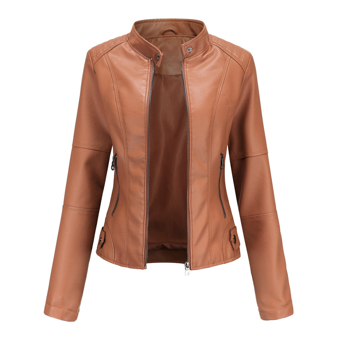 Veste Biker Femme Élégante Slim Fit Amawinc Ella De Qualité Supérieure Pour Look Décontracté Ou Semi Formel