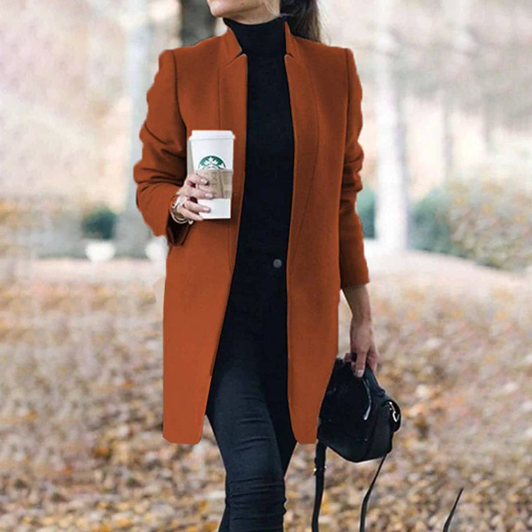 Bella Manteau Hiver Classique Taillé Revers Pour Femmes Amawinc Silhouette Professionnelle Chic Chaud