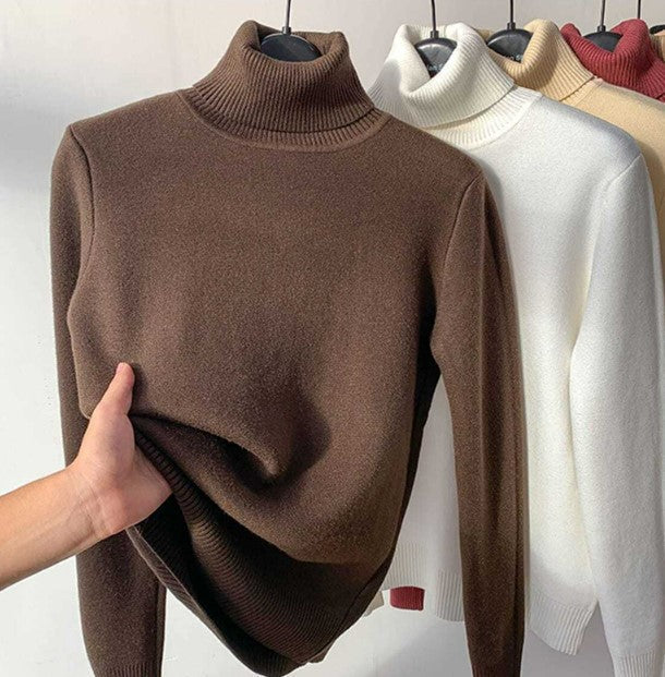 Bequemer Rollkragenpullover Damen