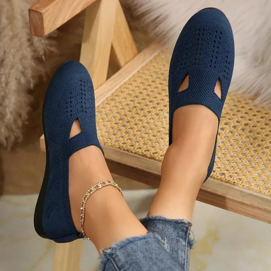 Carla Mocassins Orthopédiques En Tricot Respirants Sans Lacets Confort Toute La Journée