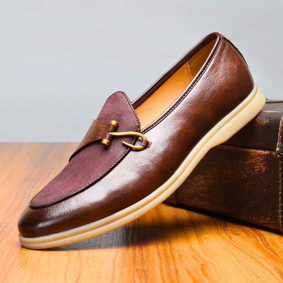 Mocassin À Bride En Cuir Luxe Cassian Amawinc Pour Professionnels Élégants Et Confortables
