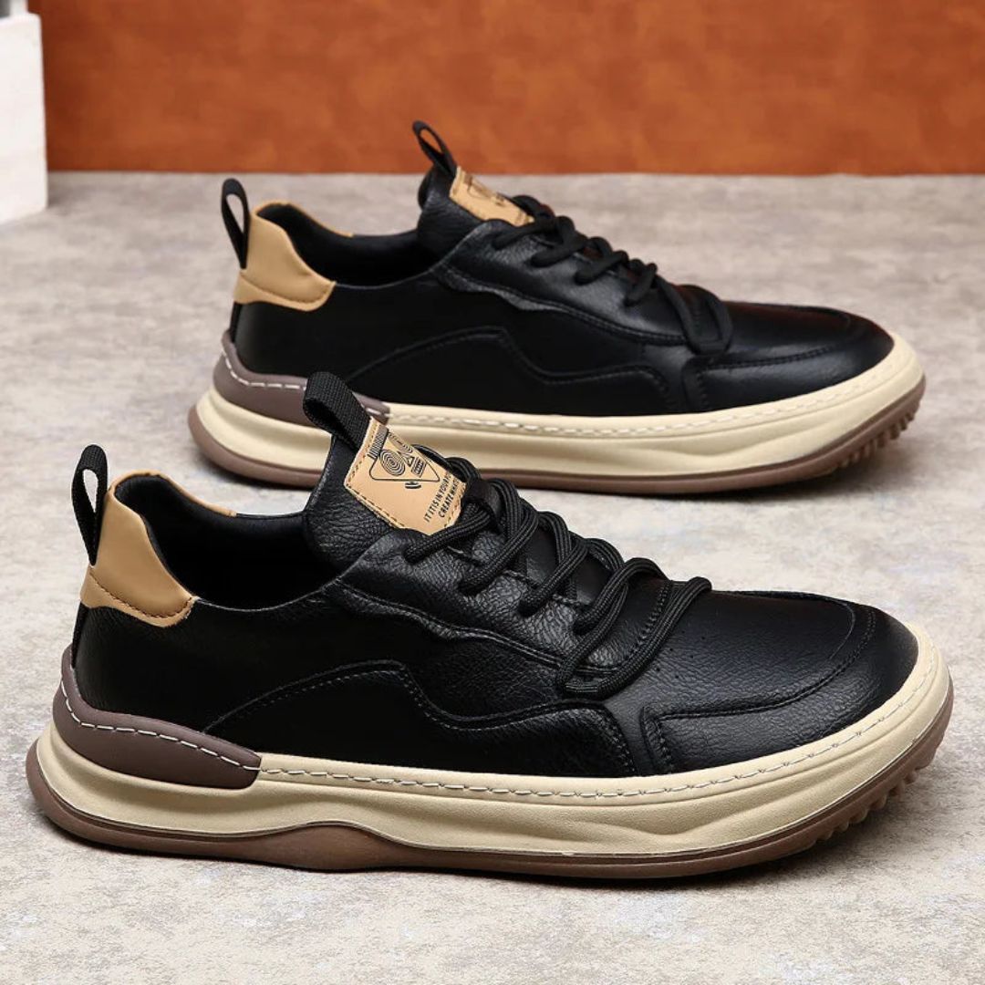 Baskets En Cuir Cassian Prestige Pour Homme Confort Premium Chaussures Quotidiennes Luxe Waylynn