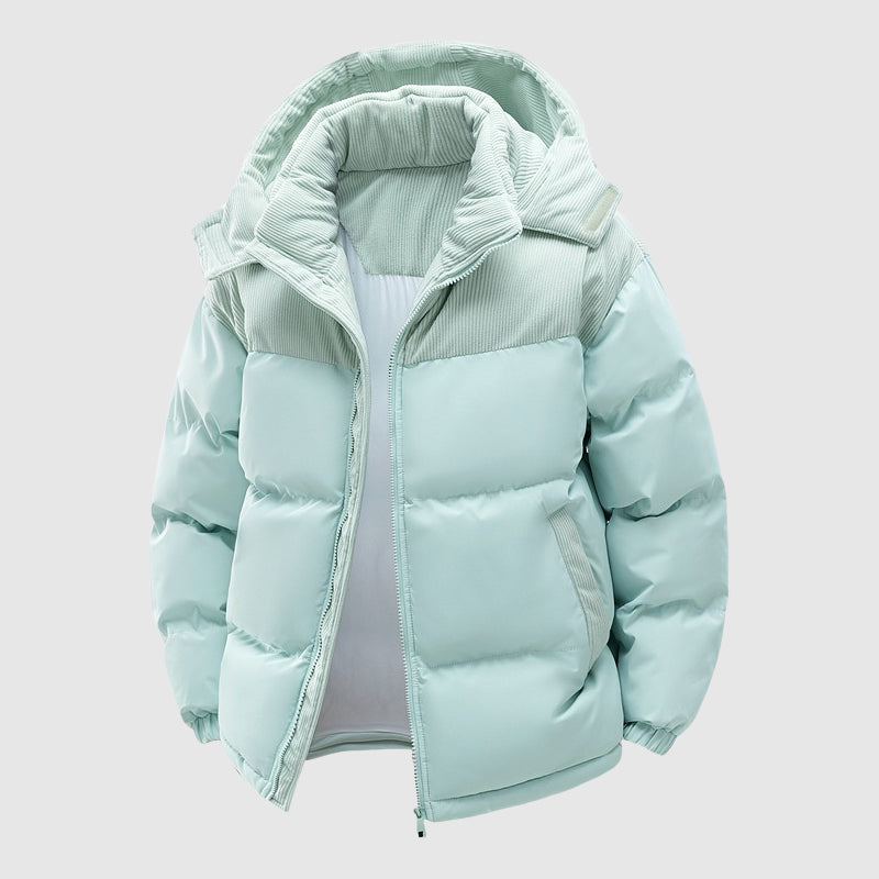 Doudoune Homme Zippée Avec Capuche Amawinc Manteau Hiver Polyester Isole Tres Chaud