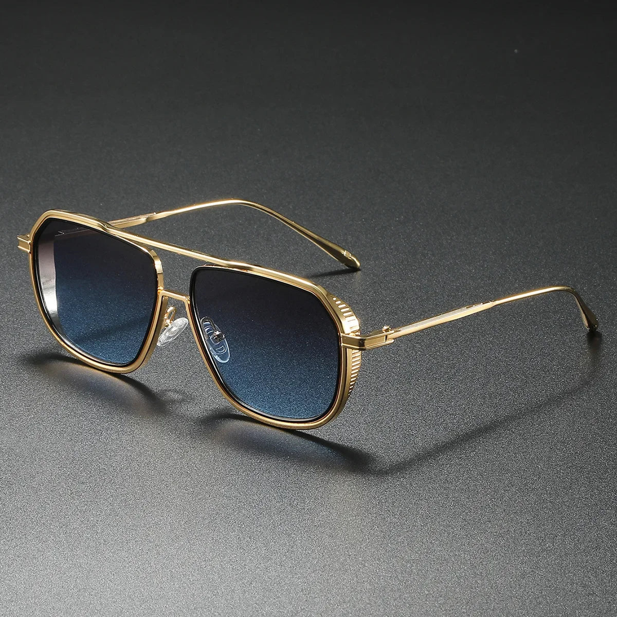 Lunettes De Soleil Cavaro Edge Aviateur Géométriques Bras Fins En Métal Verres UV400