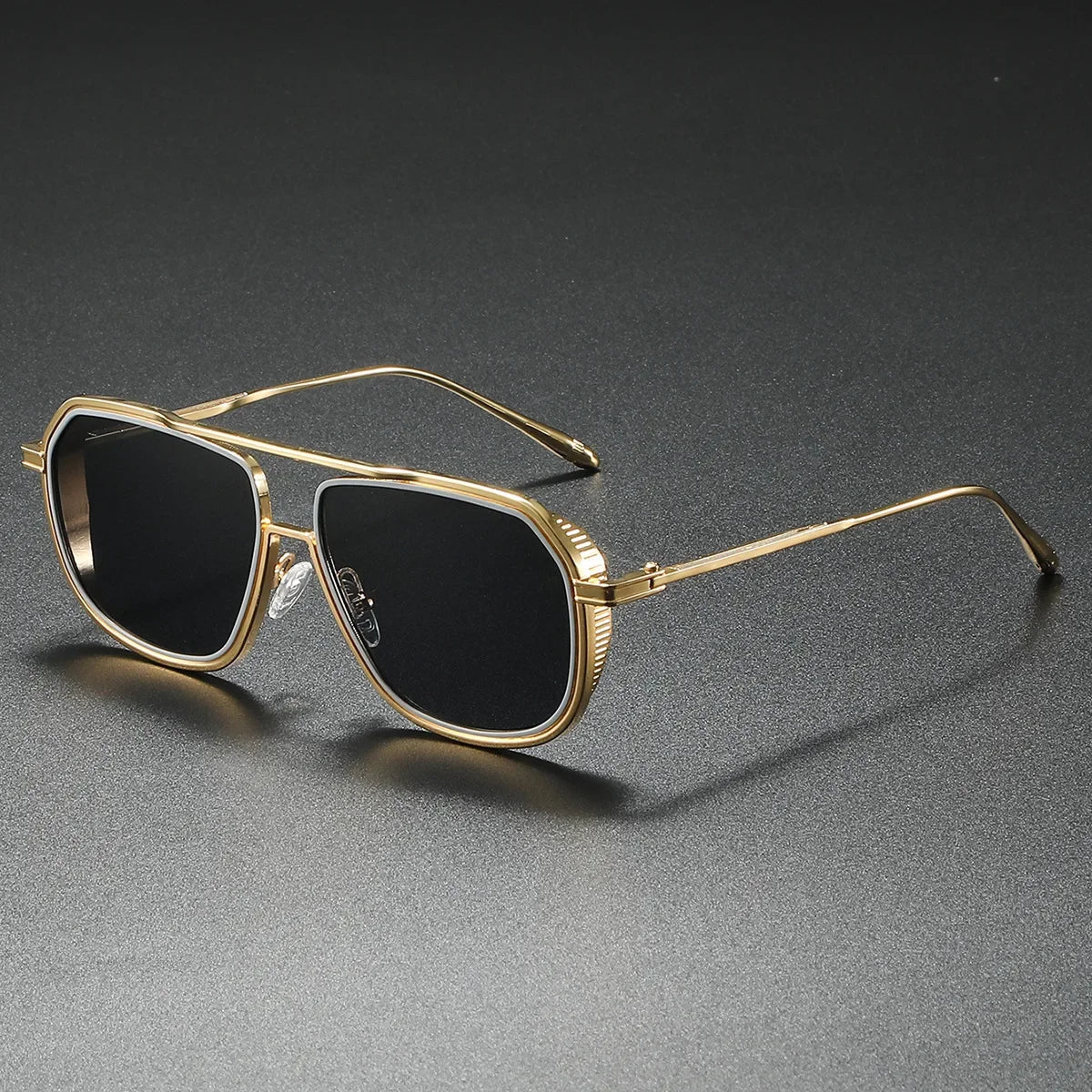 Lunettes De Soleil Cavaro Edge Aviateur Géométriques Bras Fins En Métal Verres UV400
