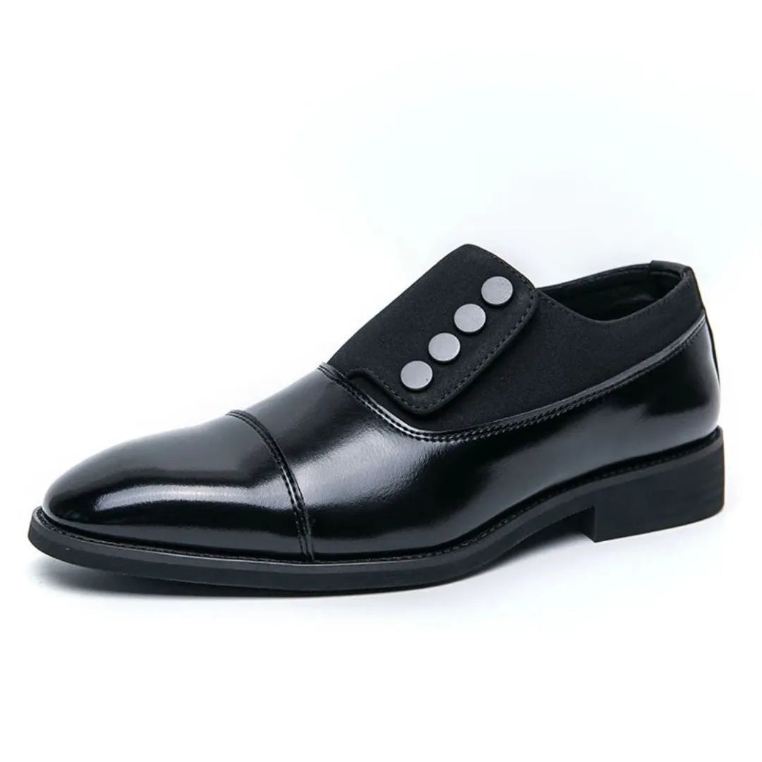 Chaussures Oxford Homme Deux-Tons Amawinc en Cuir Noir Dessus Bicolore Doublure en Cuir Élégante
