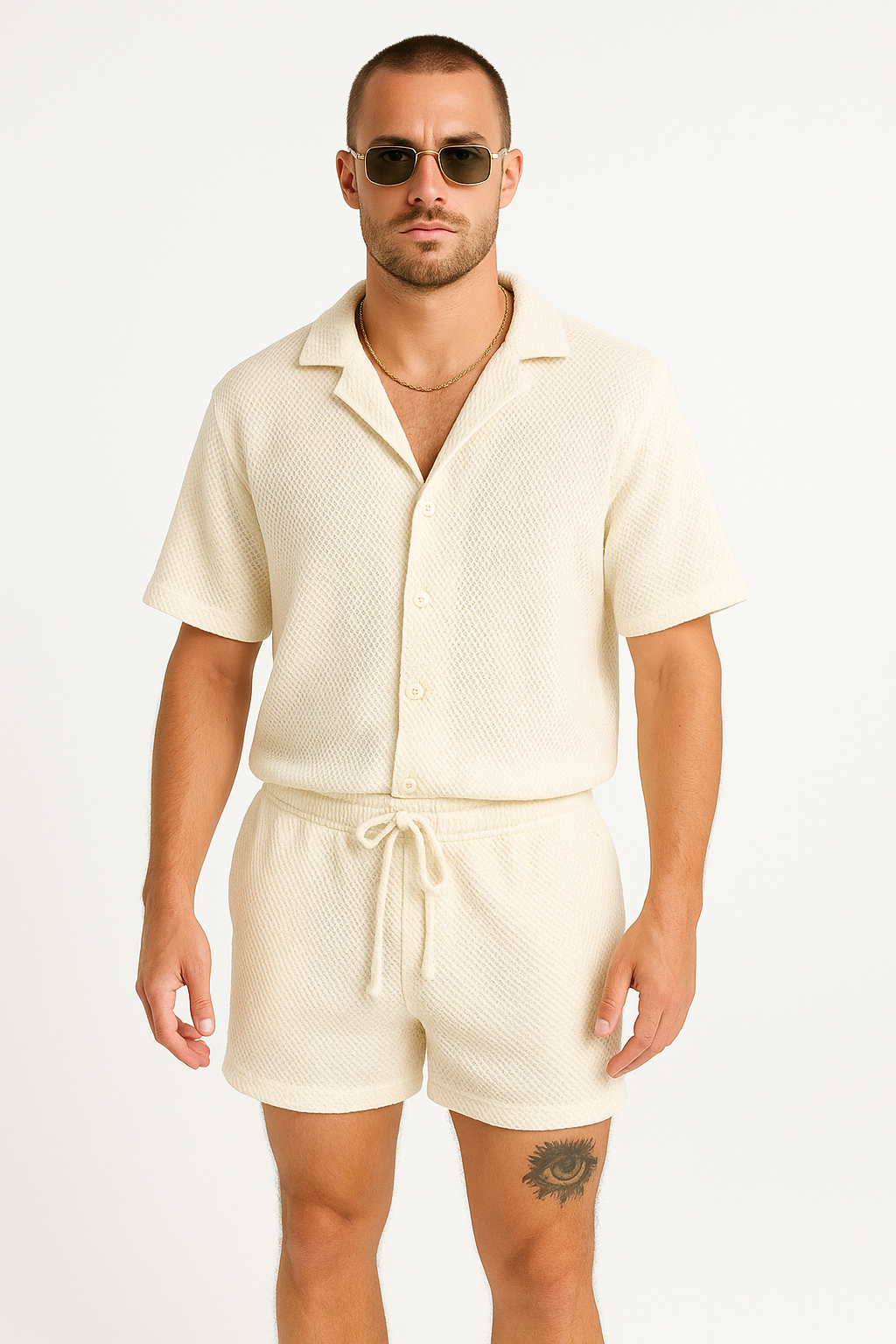 Chemise Boutonnée Pour Homme Nordisk Flair Coupe Décontractée Manches Courtes Coton Respirant Style Décontracté
