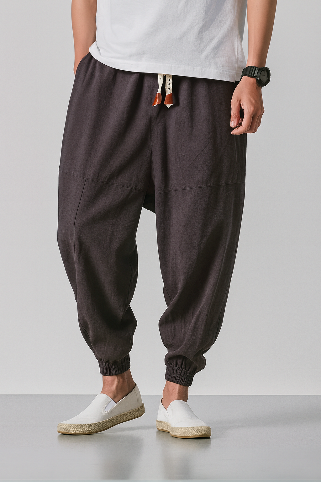 Pantalon Harem Sora Confortable À Coupe Tapered En Coton Léger Idéal Été Avec Inspiration Japonaise Style Décontracté
