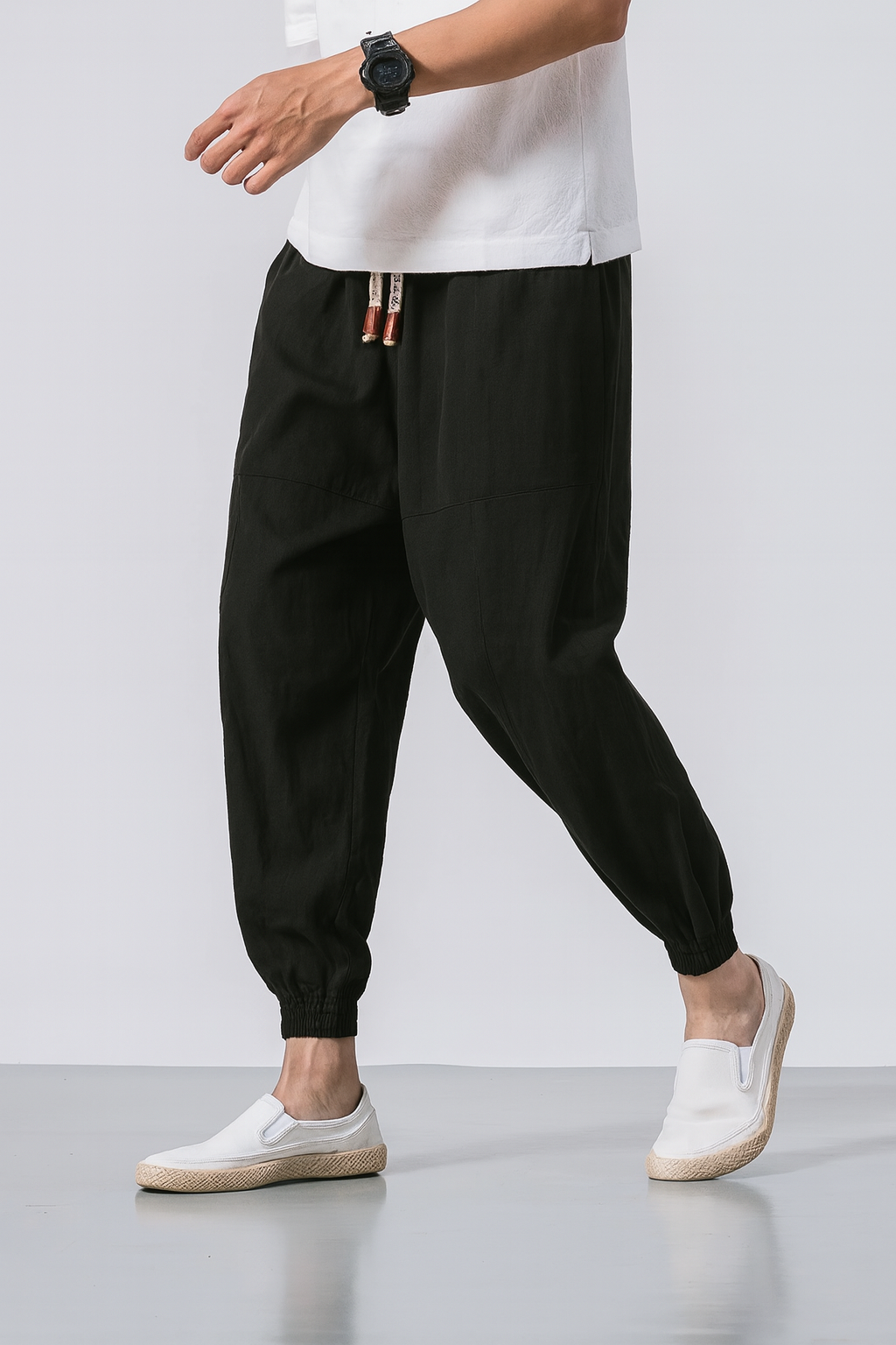 Pantalon Harem Sora Confortable À Coupe Tapered En Coton Léger Idéal Été Avec Inspiration Japonaise Style Décontracté