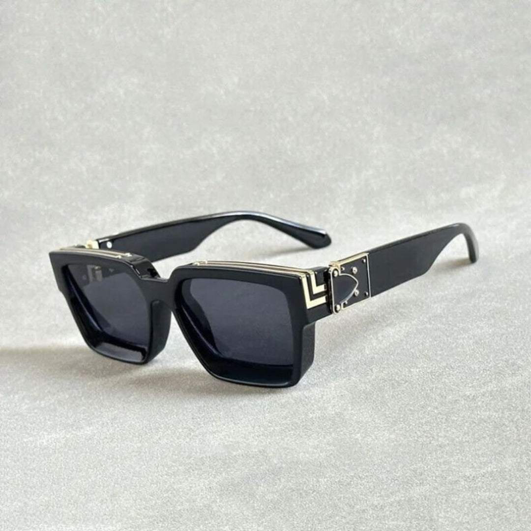 Lunettes De Soleil Cher Luxe Pour Femme Élégante Cadre Géométrique Avec Accents Métalliques Légères Et Résistantes
