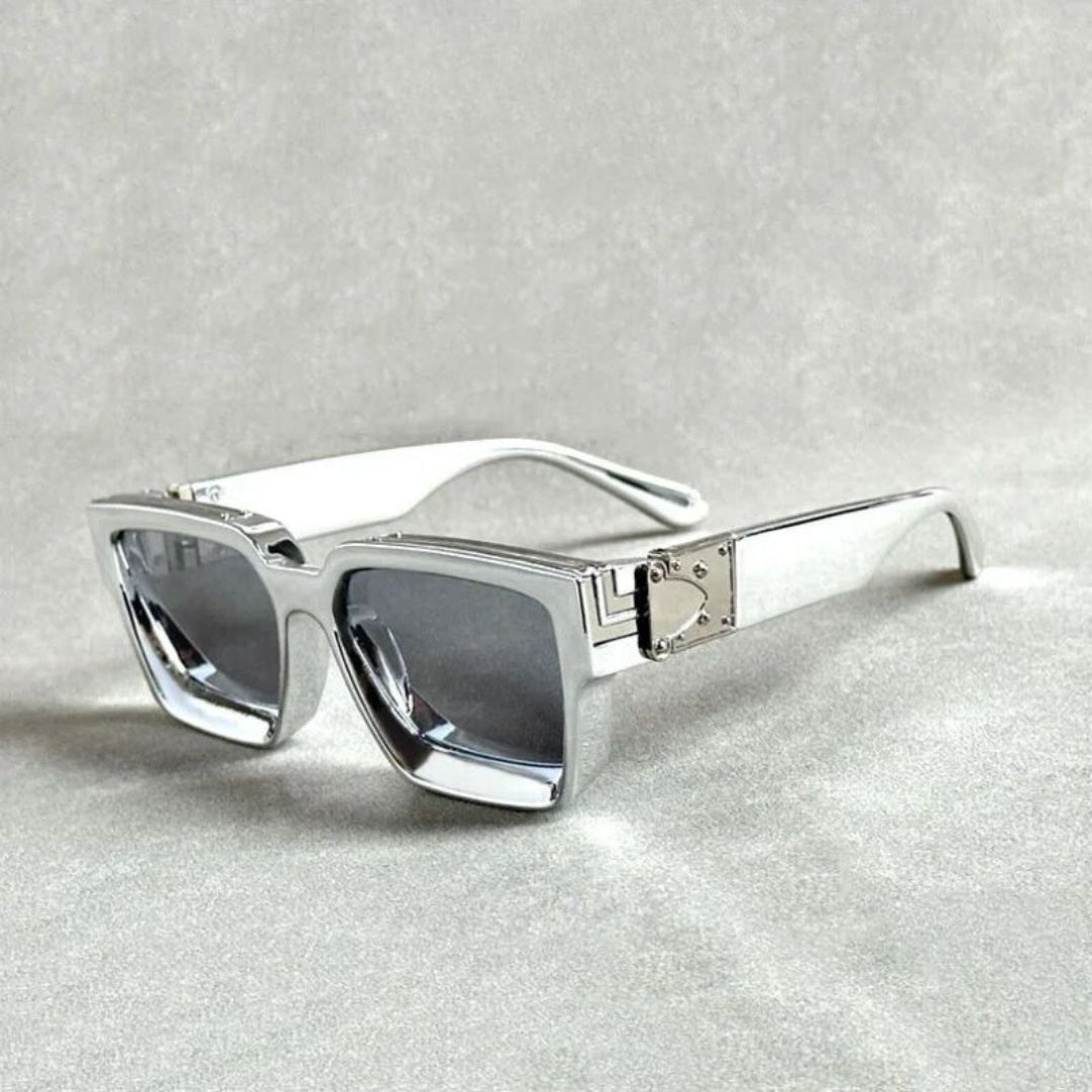 Lunettes De Soleil Cher Luxe Pour Femme Élégante Cadre Géométrique Avec Accents Métalliques Légères Et Résistantes