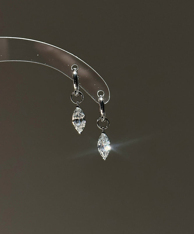 Boucles d'oreilles pendantes en argent sterling et zircons Chic Silk - Amawinc